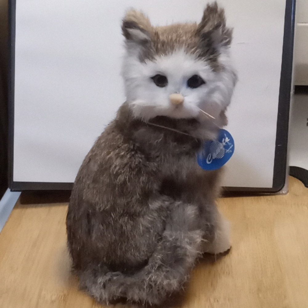 Vintage Realistic Real Fur Cat - Picture 10 of 17